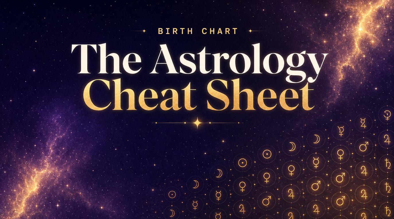 The Astrology Cheat Sheet: Every Sign, Planet, House and Symbol in One Page