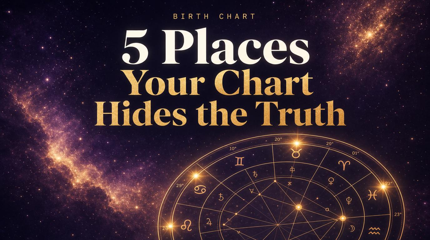 Shadow Work Astrology: The 5 Places Your Birth Chart Hides the Thing You Won’t Look At