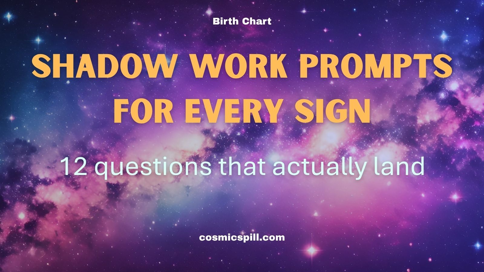 Shadow Work Prompts for Every Sign – 12 questions that actually land